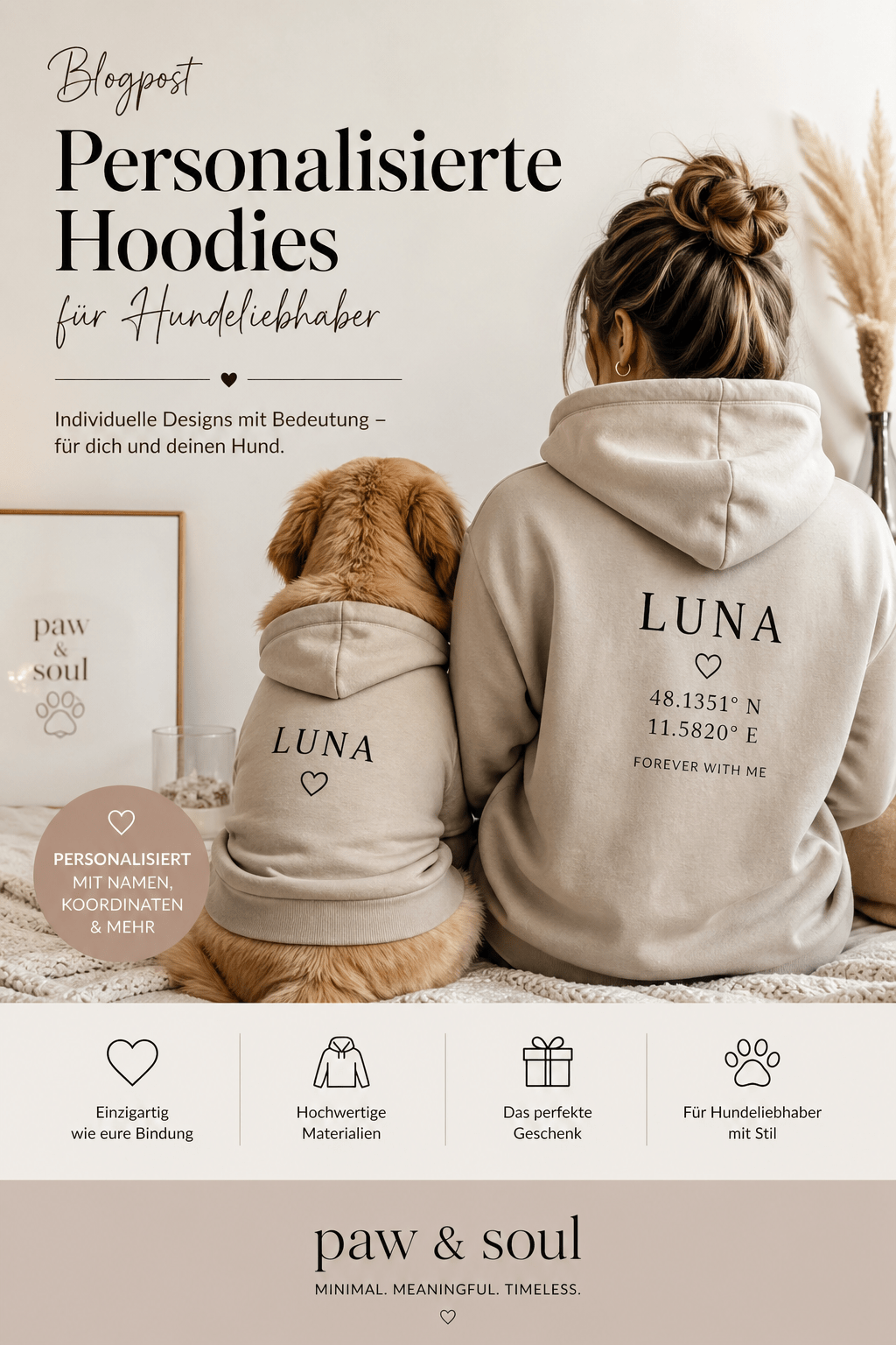 🐾 Personalisierte Hoodies für Hundeliebhaber – Warum individuelle Designs mehr bedeuten - Paw & Soul