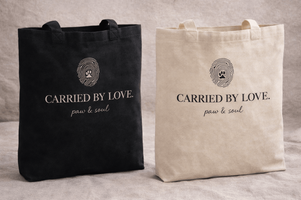 CARRIED BY LOVE. – Signature Tote Bag - Paw & Soul