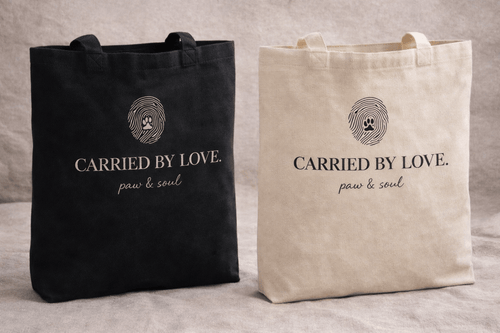 CARRIED BY LOVE. – Signature Tote Bag - Paw & Soul