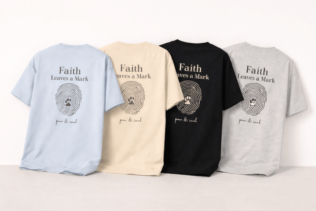 Faith Leaves a Mark - Oversized Shirt (Backprint) - Paw & Soul