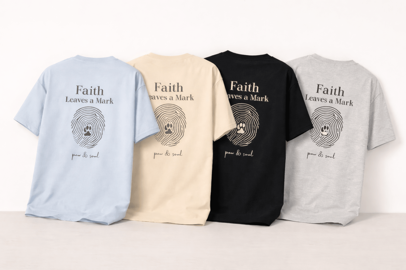 Faith Leaves a Mark - Oversized Shirt (Backprint) - Paw & Soul