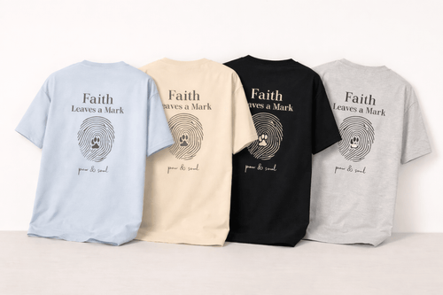 Faith Leaves a Mark - Oversized Shirt (Backprint) - Paw & Soul